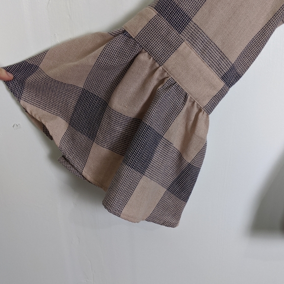 Lane Bryant Plaid Button Down Bell Sleeve Top - Picture 5 of 8